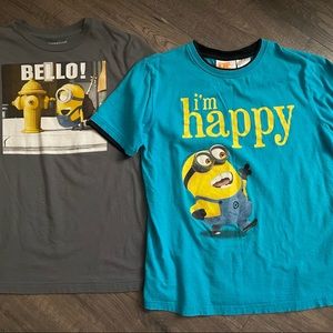 2 Minions shirts size L-Xl